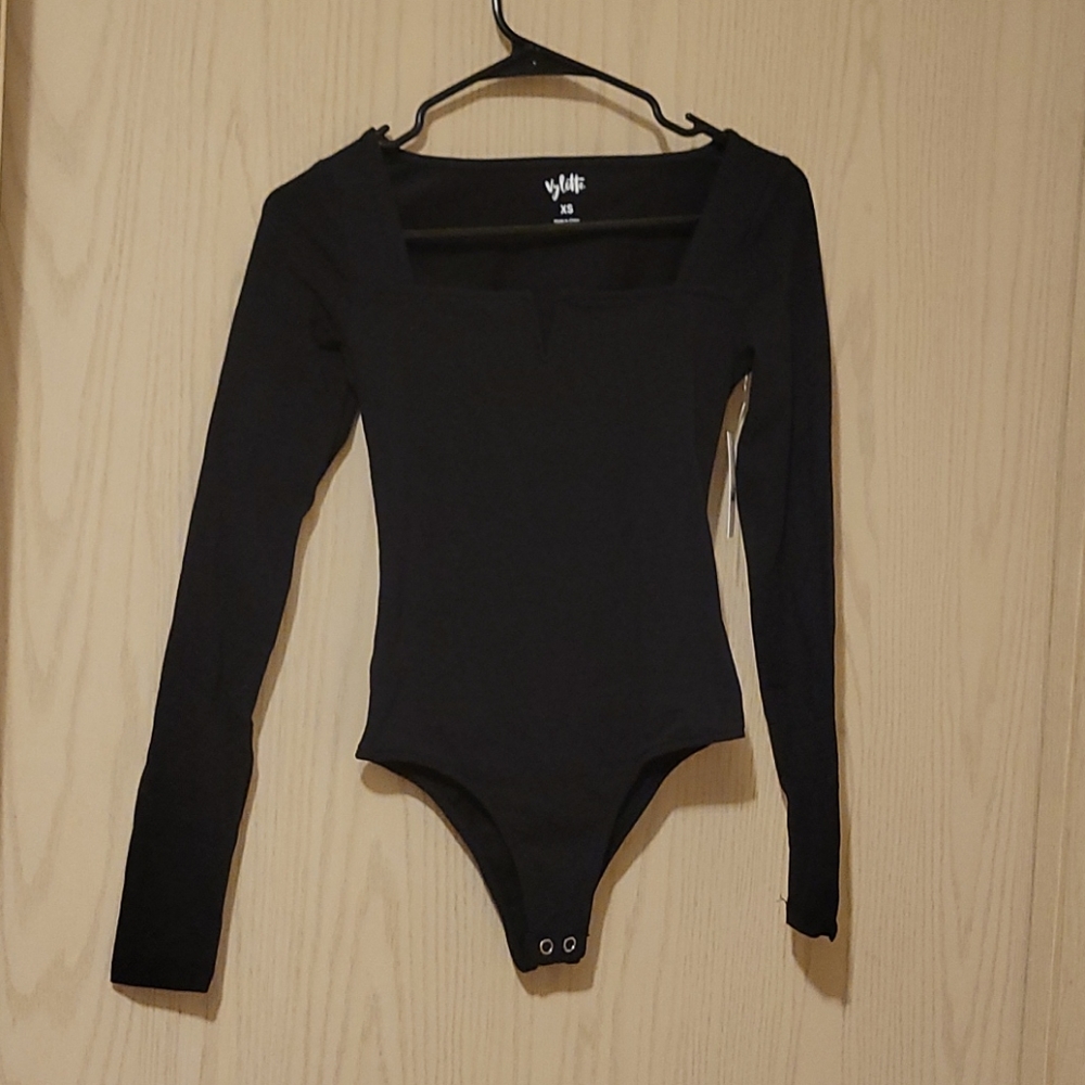 Black long sleeve bodysuit